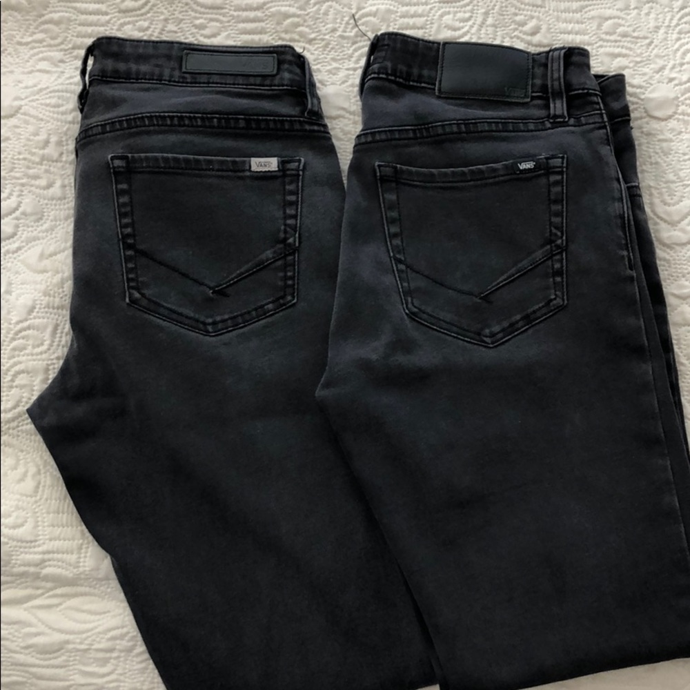 2 Vans Faded Black Jeans